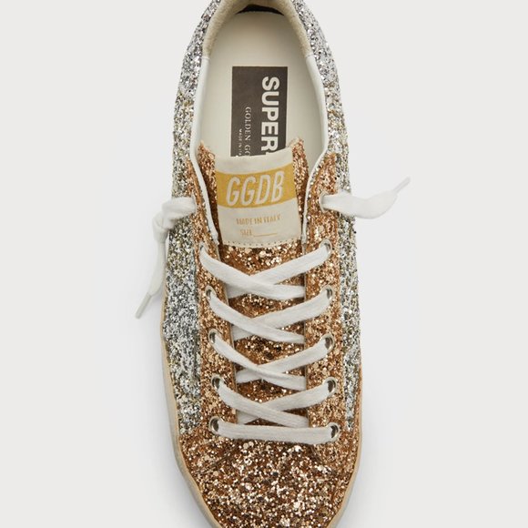Golden Goose Superstar Bicolor Glitter Low Top Sneakers - Picture 5 of 16